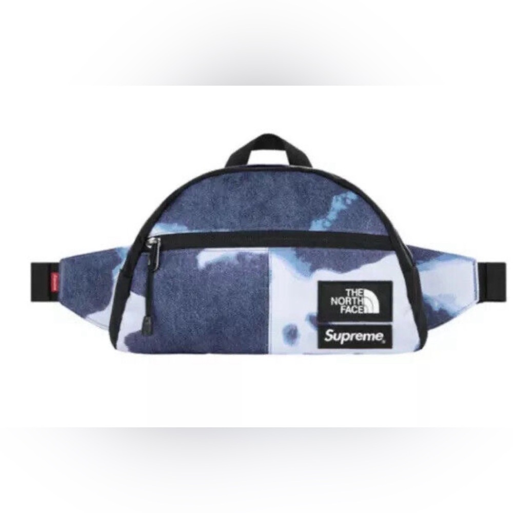 Supreme x The North Face Blue Tie-Dye Waist Bag